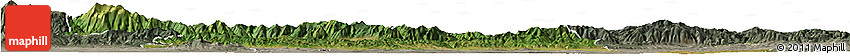 Satellite Horizon Map of Stara Zagora, semi-desaturated