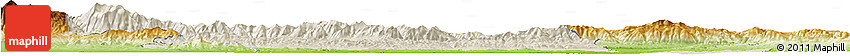 Shaded Relief Horizon Map of Stara Zagora, physical outside