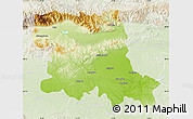 Physical Map of Stara Zagora, lighten