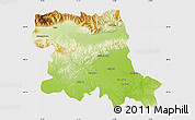 Physical Map of Stara Zagora, single color outside
