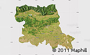 Satellite Map of Stara Zagora, cropped outside