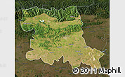Satellite Map of Stara Zagora, darken