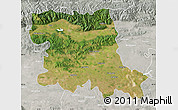 Satellite Map of Stara Zagora, lighten, semi-desaturated
