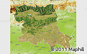 Satellite Map of Stara Zagora, physical outside