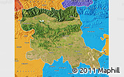 Satellite Map of Stara Zagora, political outside