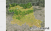 Satellite Map of Stara Zagora, semi-desaturated