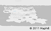 Gray Panoramic Map of Stara Zagora, single color outside
