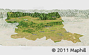 Satellite Panoramic Map of Stara Zagora, lighten