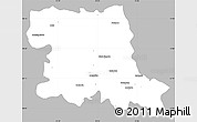 Gray Simple Map of Stara Zagora, single color outside