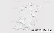 Silver Style 3D Map of Sumen, single color outside