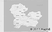 Gray 3D Map of Targoviste, single color outside