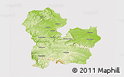 Physical 3D Map of Targoviste, cropped outside