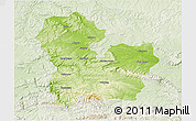 Physical 3D Map of Targoviste, lighten