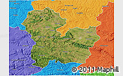Satellite 3D Map of Targoviste, political outside