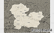 Shaded Relief 3D Map of Targoviste, darken