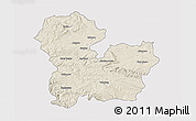 Shaded Relief 3D Map of Targoviste, single color outside