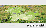 Physical Panoramic Map of Targoviste, satellite outside