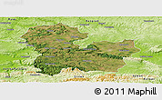 Satellite Panoramic Map of Targoviste, physical outside