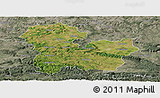 Satellite Panoramic Map of Targoviste, semi-desaturated