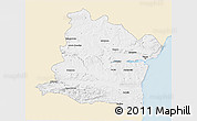 Classic Style 3D Map of Varna, single color outside