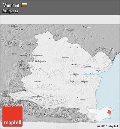 Gray 3D Map of Varna
