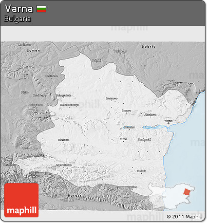 Gray 3D Map of Varna