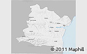 Gray 3D Map of Varna, single color outside