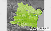 Physical 3D Map of Varna, darken, desaturated