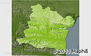 Physical 3D Map of Varna, darken