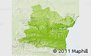 Physical 3D Map of Varna, lighten
