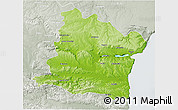 Physical 3D Map of Varna, lighten, semi-desaturated