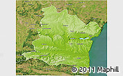 Physical 3D Map of Varna, satellite outside