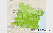 Physical 3D Map of Varna, shaded relief outside