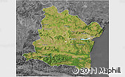 Satellite 3D Map of Varna, desaturated
