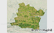 Satellite 3D Map of Varna, lighten