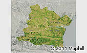 Satellite 3D Map of Varna, lighten, semi-desaturated