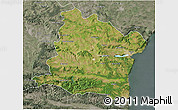 Satellite 3D Map of Varna, semi-desaturated