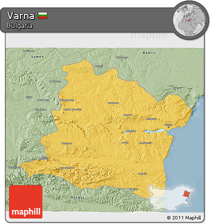 Savanna Style 3D Map of Varna