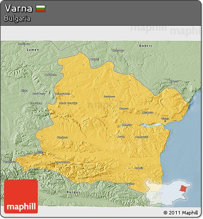 Savanna Style 3D Map of Varna