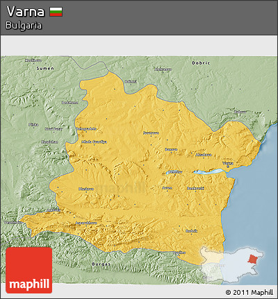 Savanna Style 3D Map of Varna