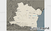 Shaded Relief 3D Map of Varna, darken
