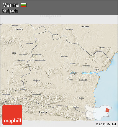 Shaded Relief 3D Map of Varna