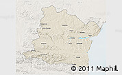 Shaded Relief 3D Map of Varna, lighten
