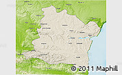 Shaded Relief 3D Map of Varna, physical outside