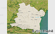 Shaded Relief 3D Map of Varna, satellite outside