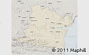 Shaded Relief 3D Map of Varna, semi-desaturated