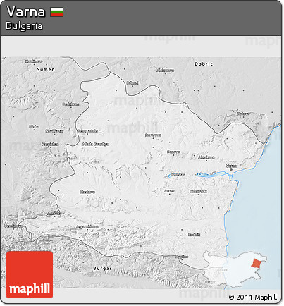 Silver Style 3D Map of Varna