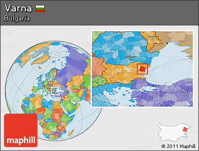 Political Location Map of Varna