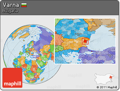 Political Location Map of Varna