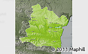 Physical Map of Varna, darken, semi-desaturated